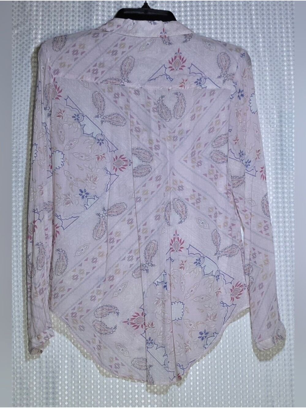Cloth & Stone for Anthropologie Purple Paisley Tavari  Button Down Shirt - Picture 8 of 14